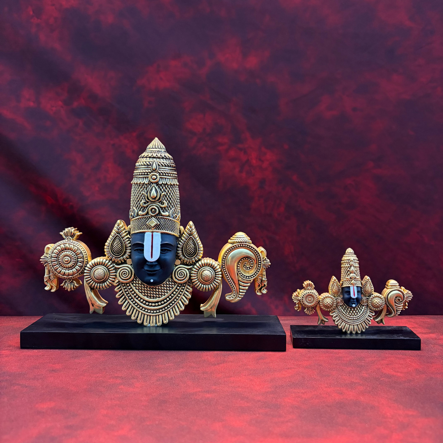 Gold Plated Tirupati Balaji Face Idol | Premium Divine Décor