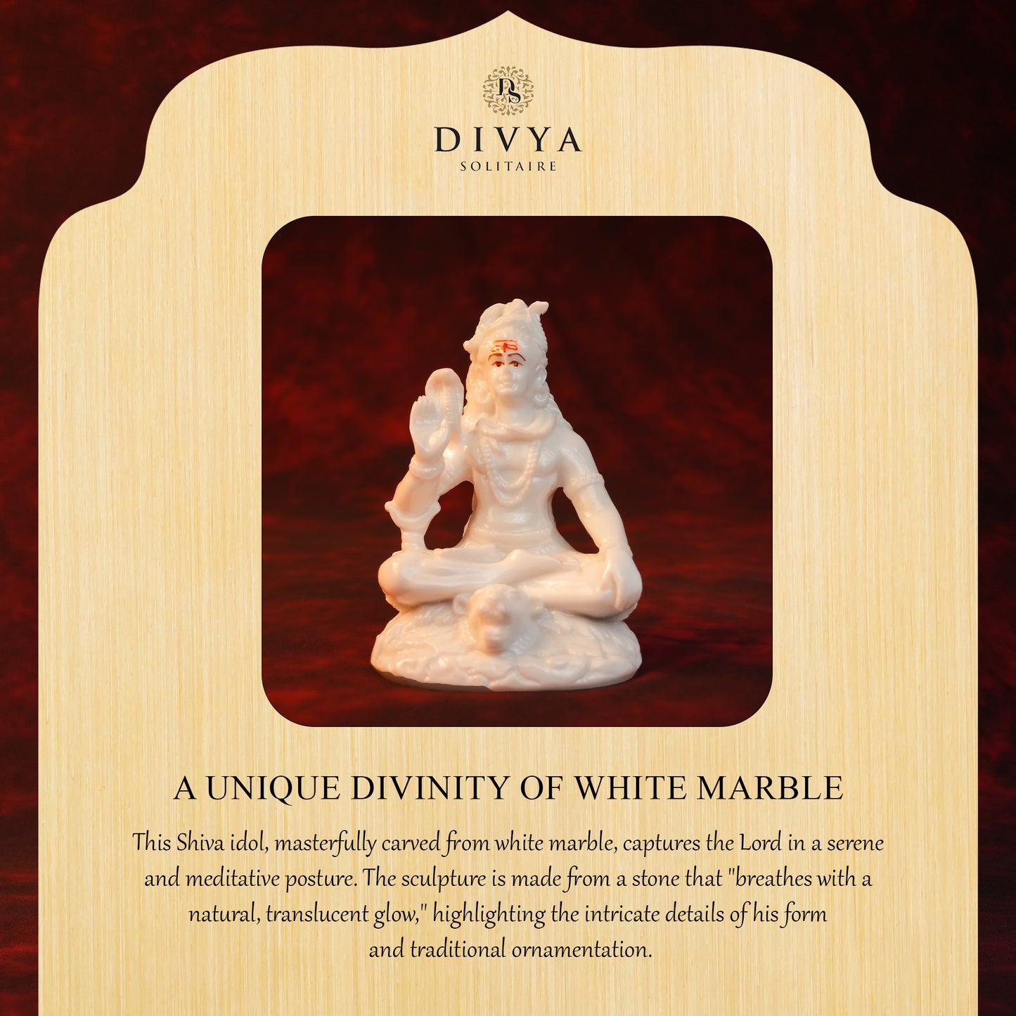 Sitting Shiva Idol – White Glossy Finish (4 Inch)