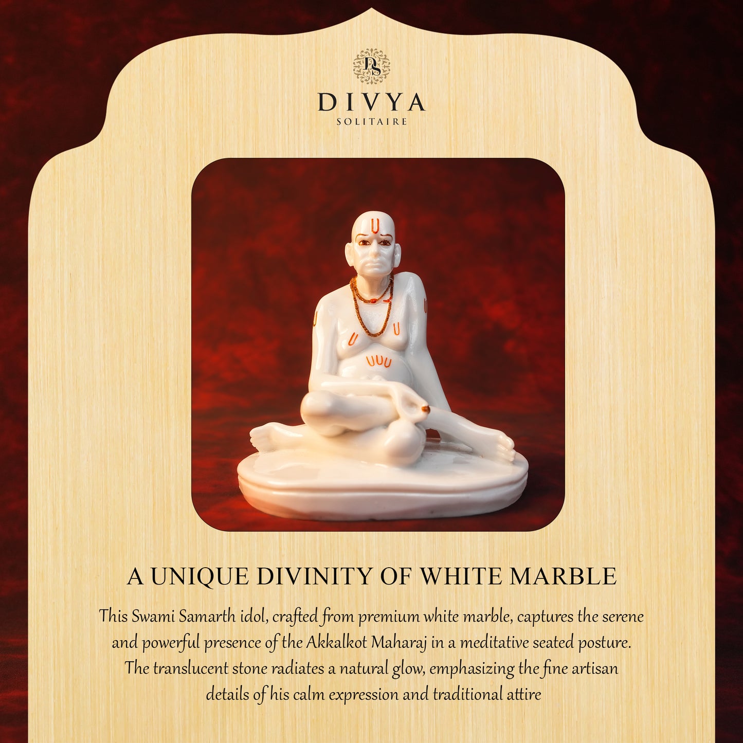 Swami Samarth Idol – White Glossy Finish (6 Inch)