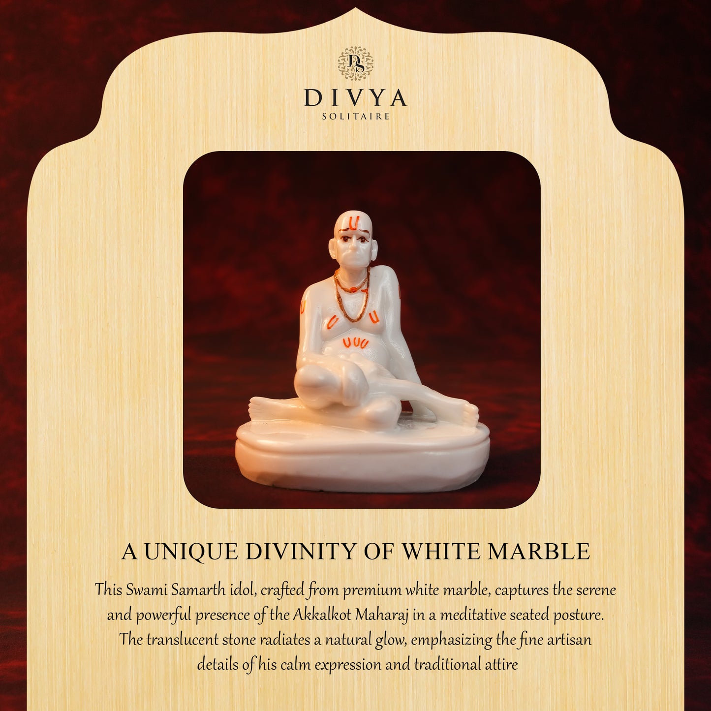 Swami Samarth Idol – White Glossy Finish (3 Inch)