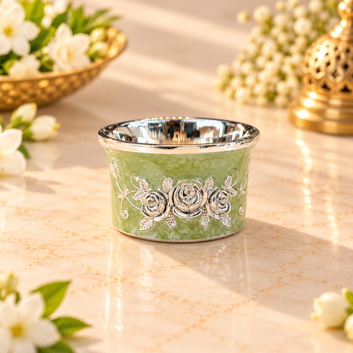 Silver Plated Pooja Thali Set | Premium Diwali Pooja & Gifting