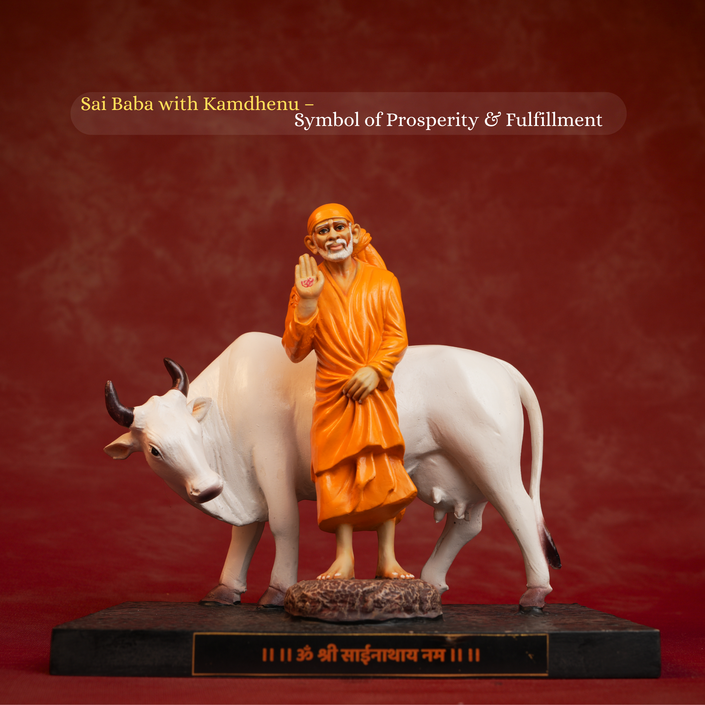 Sai Baba Kamdhenu Idol – 8 Inch