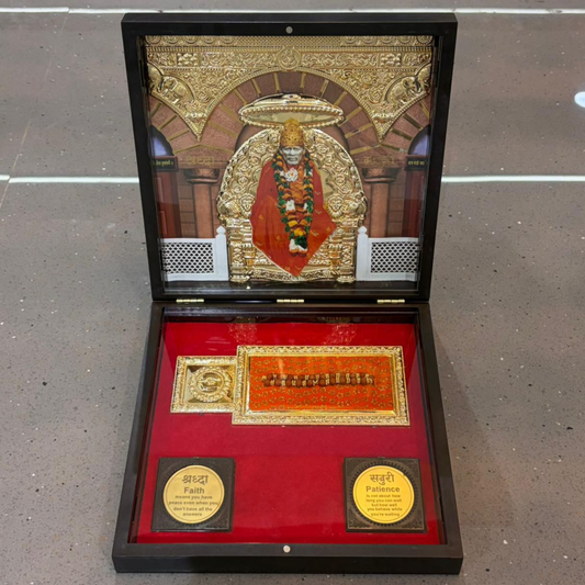 Sai Baba Samadhi Box – Grand Size Brown (8.5 x 8.5 Inch)