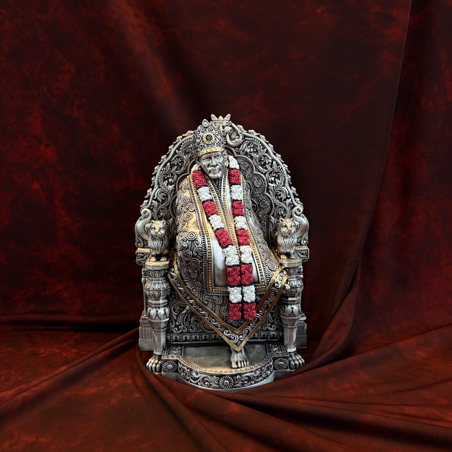 Sai Baba Maharaj Real Silver Plated Murti – Premium Shirdi Collection