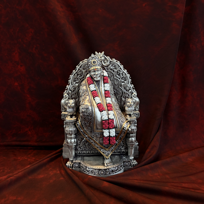 Sai Baba Maharaj Real Silver Plated Murti – Premium Shirdi Collection