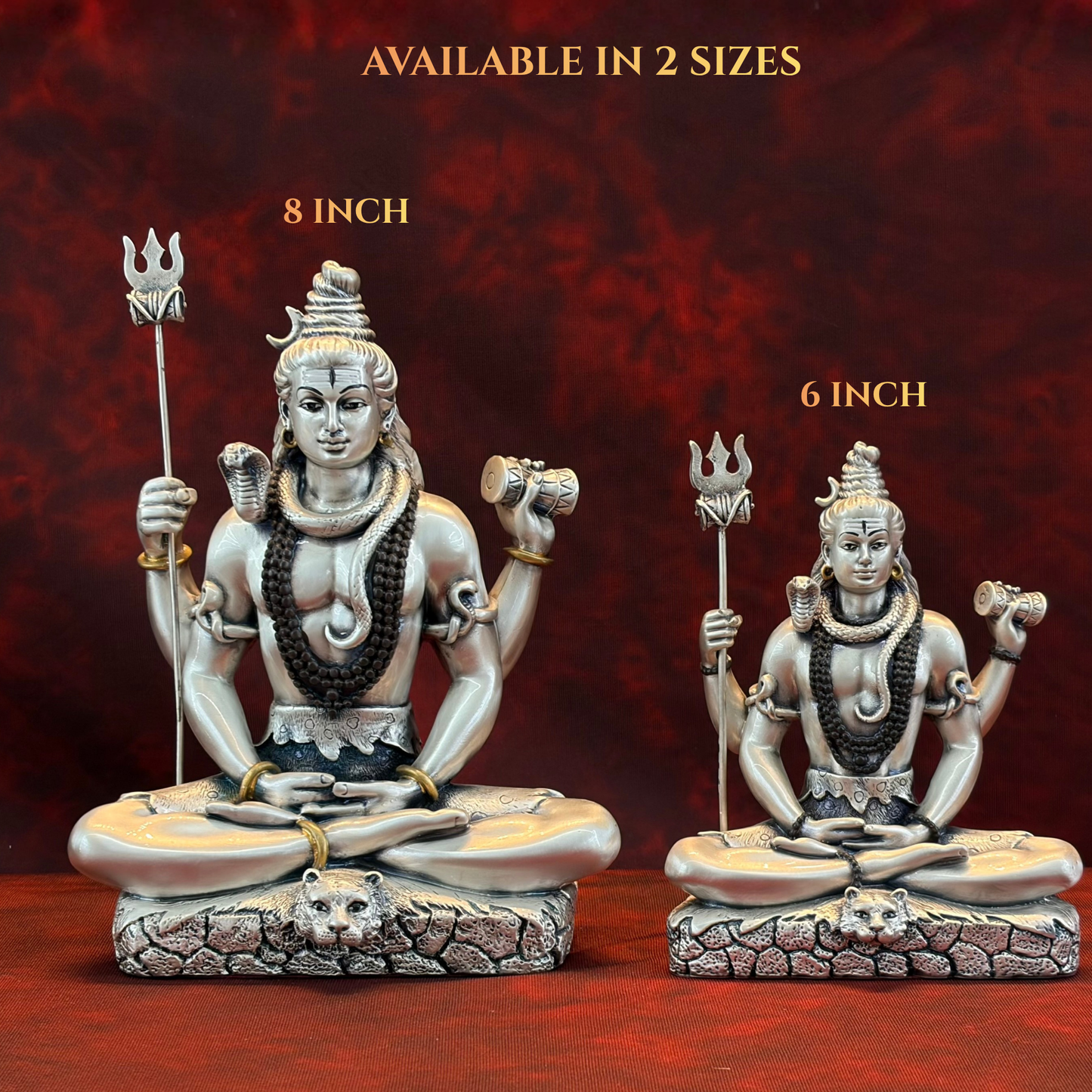 Silver Plated Sitting Mahadev Idol | Premium Divine Décor