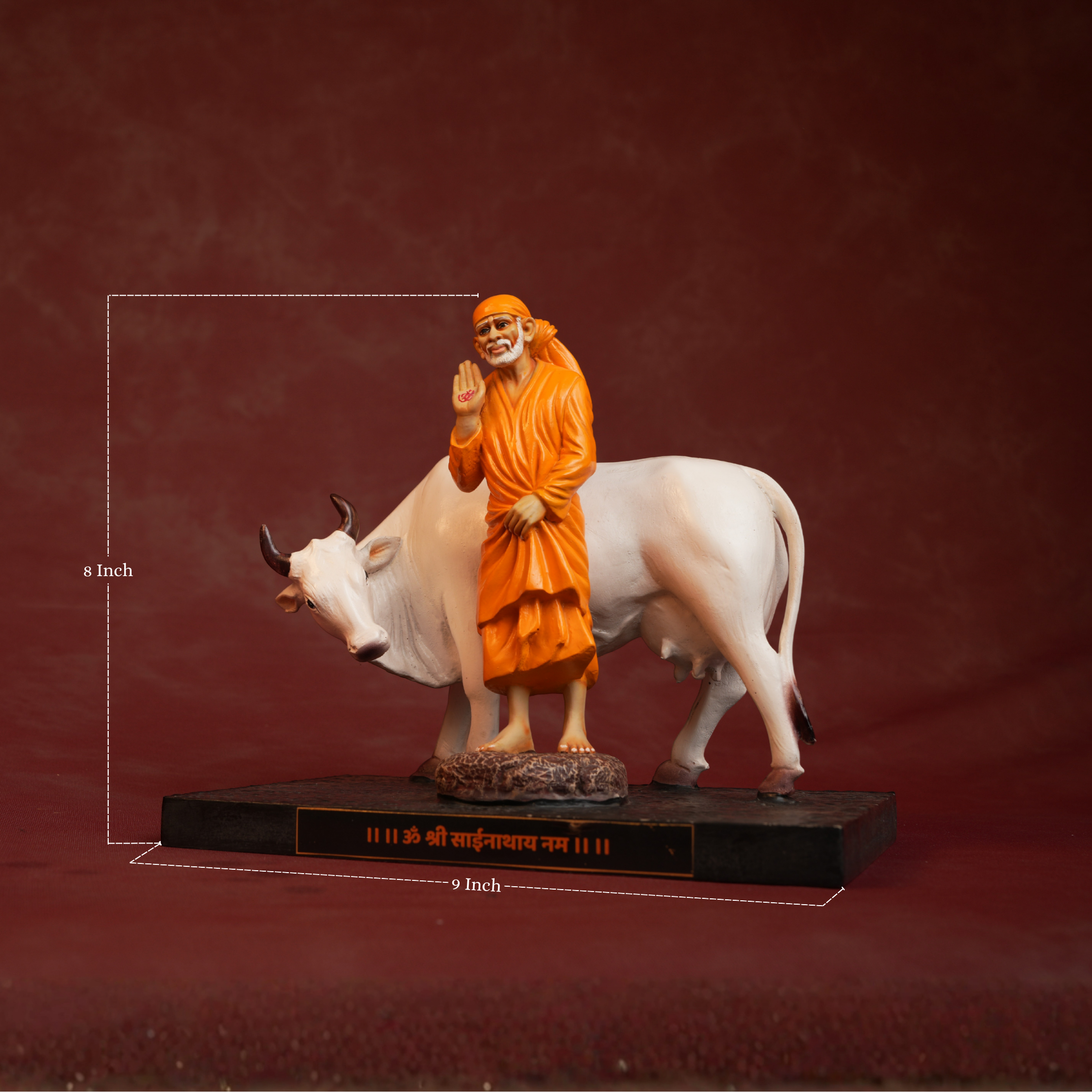 Sai Baba Kamdhenu Idol – 8 Inch