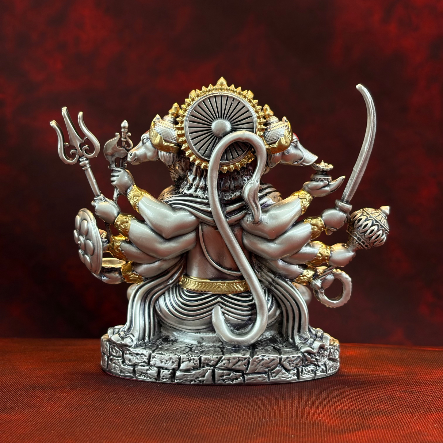 Silver Plated Panchmukhi Hanuman Idol (5 Inch) | Premium Divine Décor