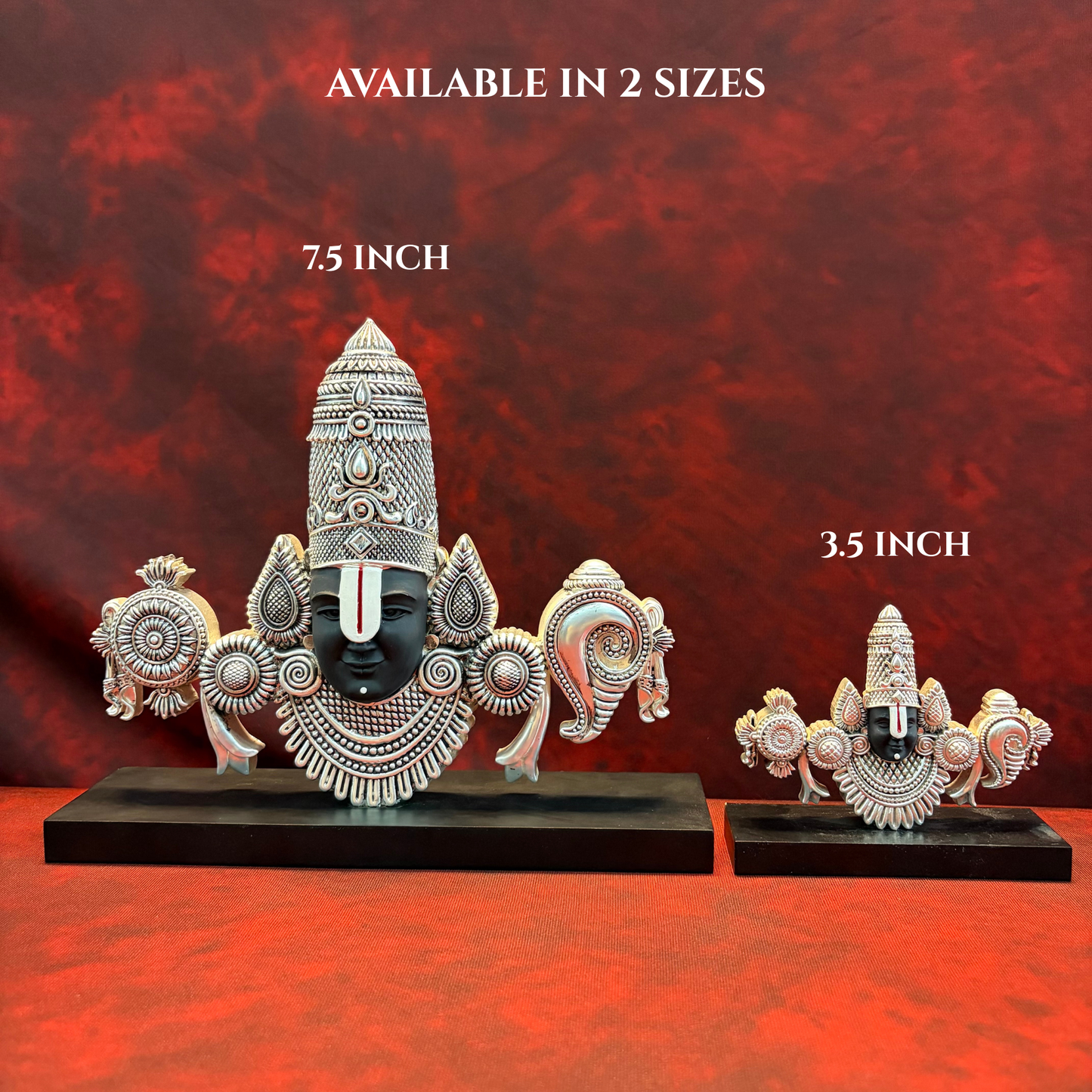 Silver Plated Tirupati Balaji Face Idol | Premium Divine Décor