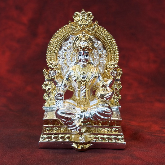 Silver Plated Lakshmi Idol | Premium Lakshmi Murti | Sai Divya