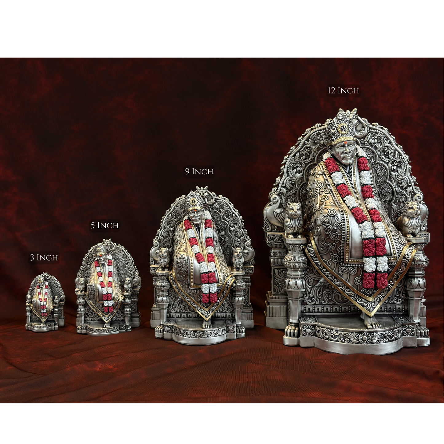 Sai Baba Maharaj Real Silver Plated Murti – Premium Shirdi Collection
