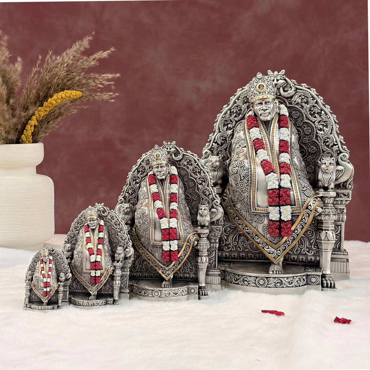 Sai Baba Maharaj Real Silver Plated Murti – Premium Shirdi Collection