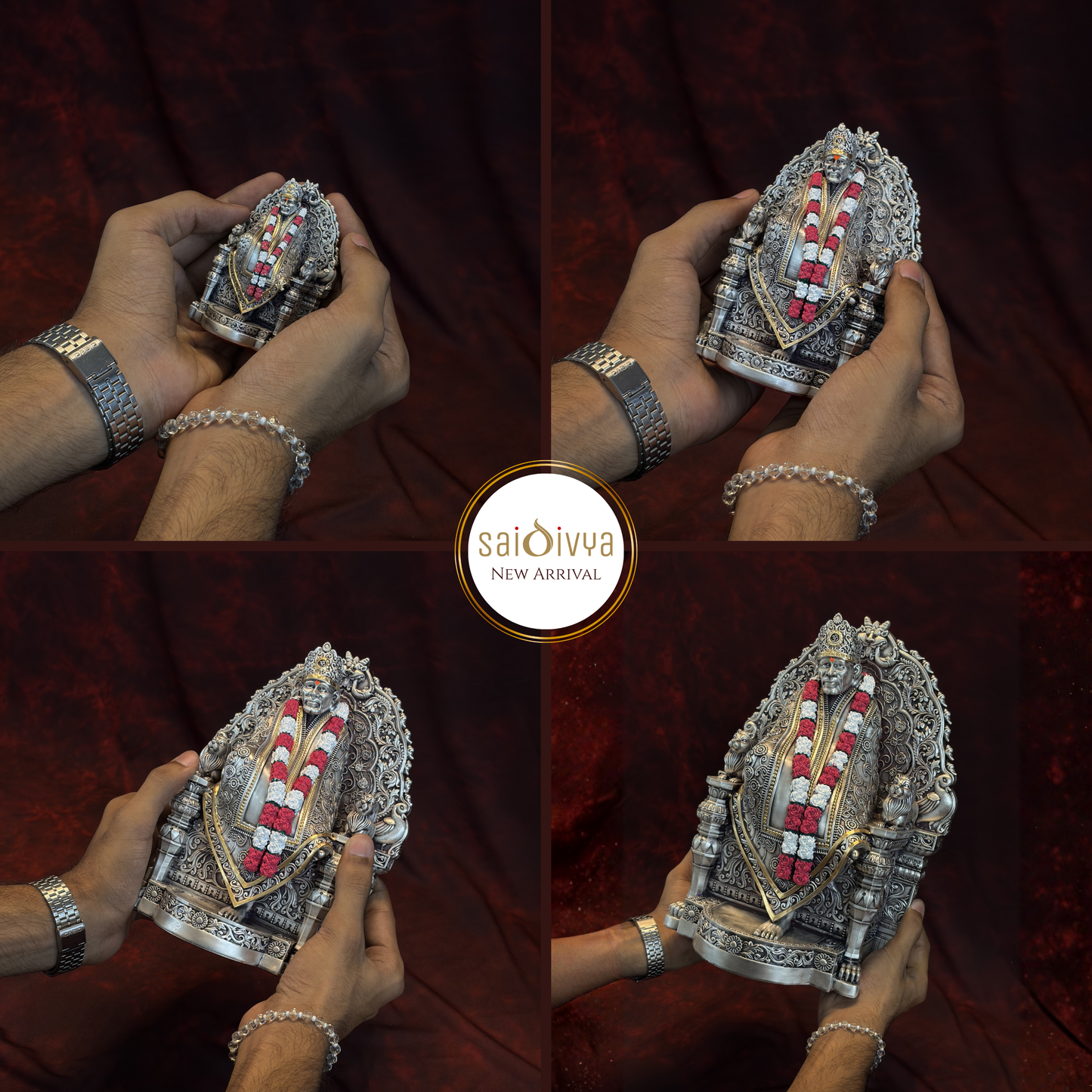 Sai Baba Maharaj Real Silver Plated Murti – Premium Shirdi Collection