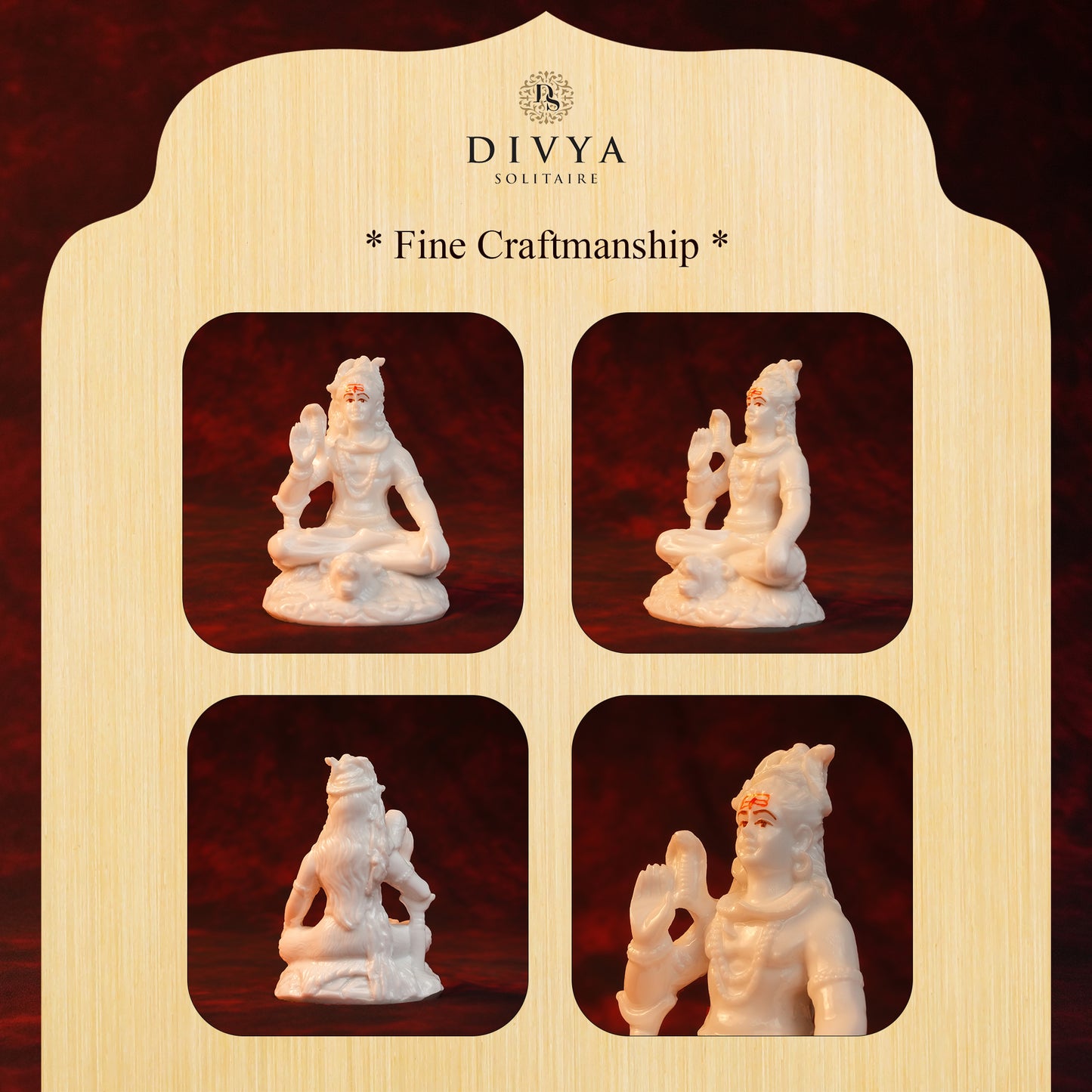 Sitting Shiva Idol – White Glossy Finish (4 Inch)