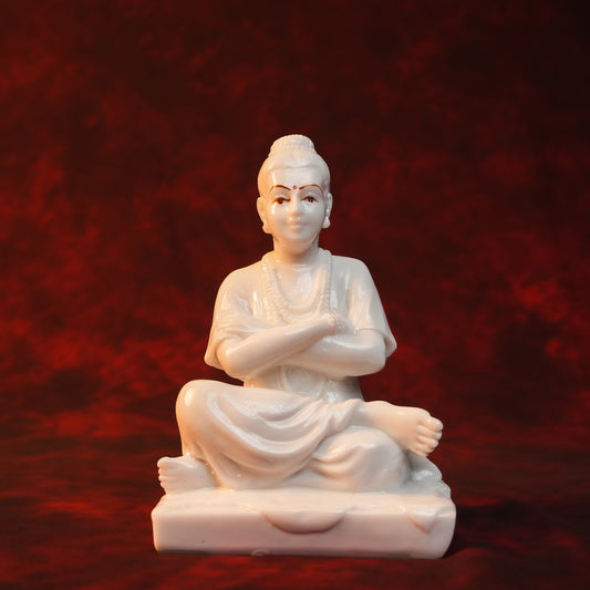 Sripada Shrivallabha Idol – White Glossy Finish (6 Inch)