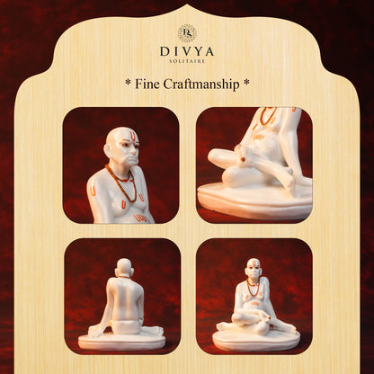 Swami Samarth Idol – White Glossy Finish (6 Inch)