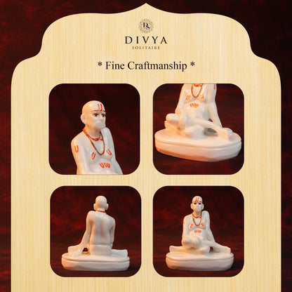 Swami Samarth Idol – White Glossy Finish (3 Inch)