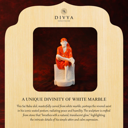 Sai Baba Samadhi Idol – Orange Robe Designer Edition (10 Inch)