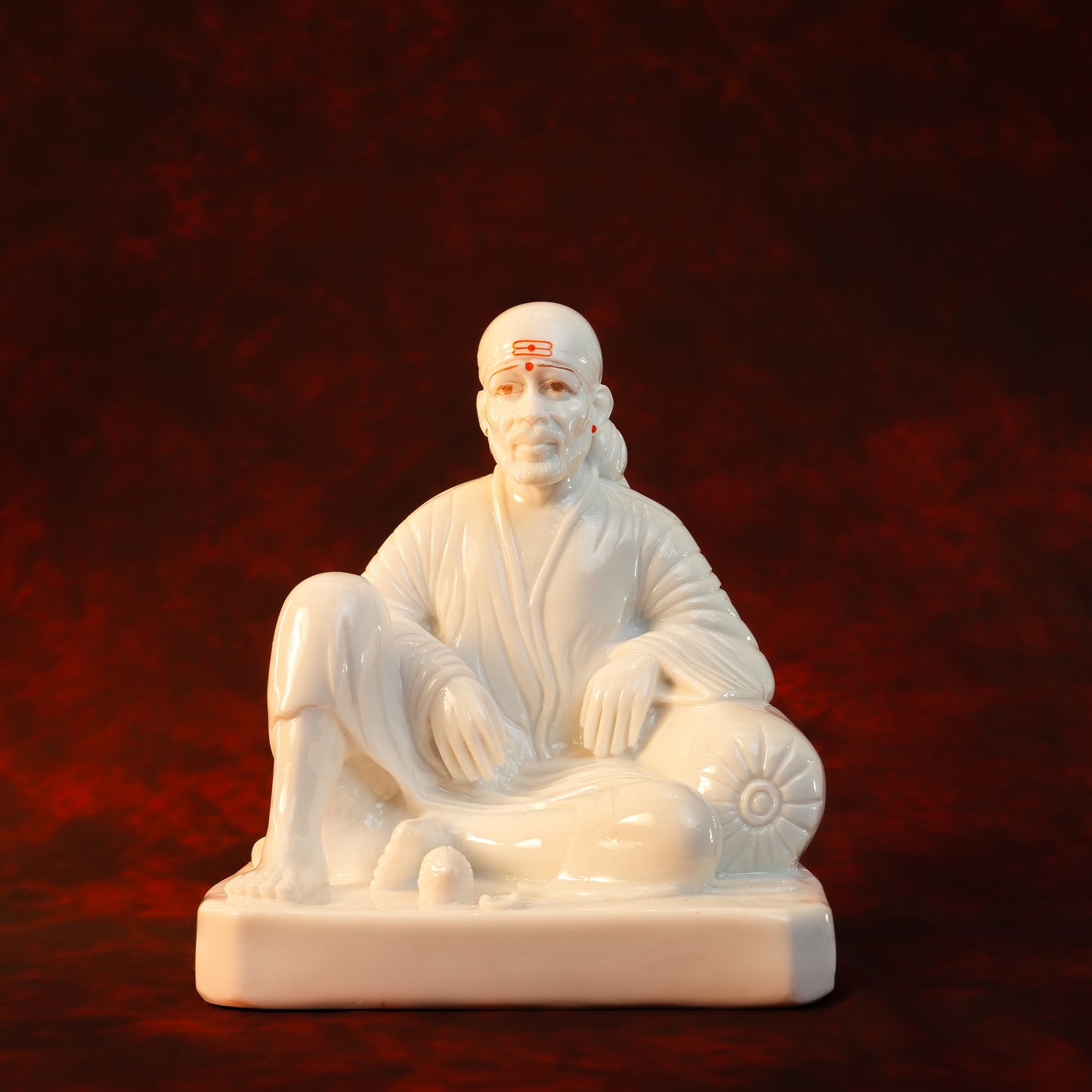 Sai Baba Dwarkamai Idol – Glossy Marble Finish (10 Inch)