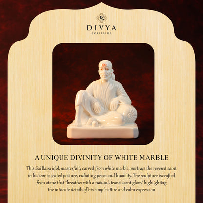 Sai Baba Dwarkamai Idol – Glossy Marble Finish (10 Inch)
