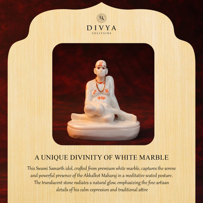 Swami Samarth Idol – White Glossy Finish (3 Inch)