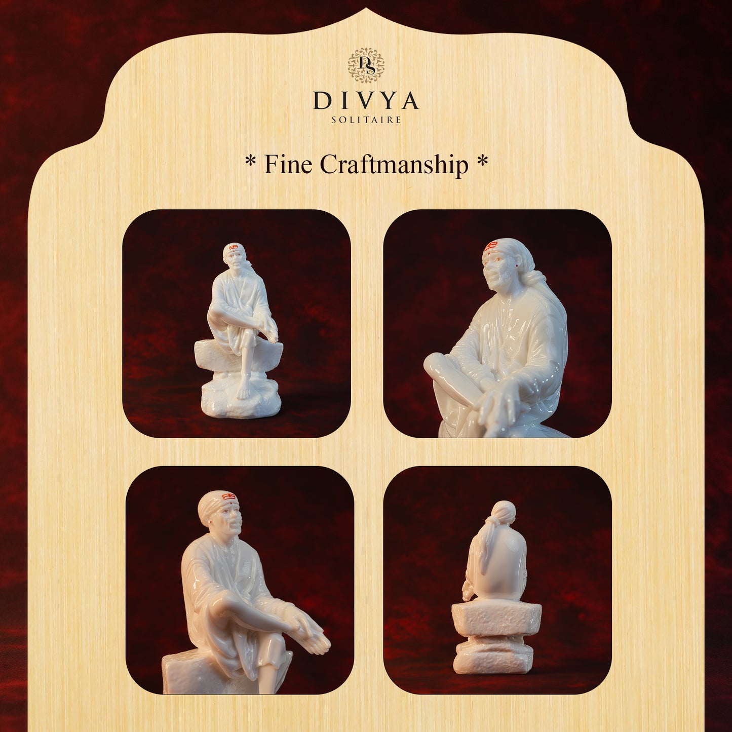 Sai Baba Samadhi Idol – Stone Base (7.5 Inch)