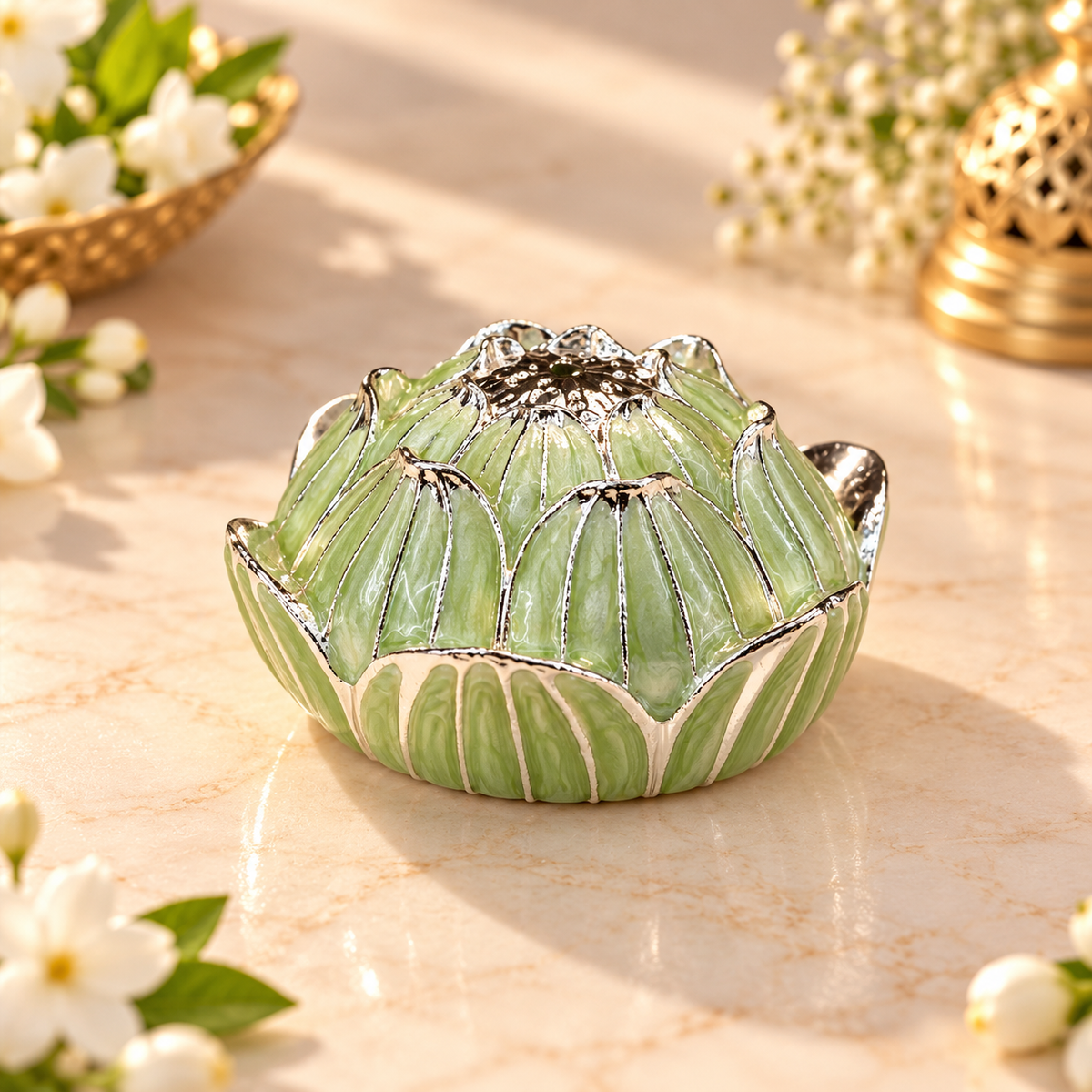 Silver Plated Pooja Thali Set | Premium Diwali Pooja & Gifting