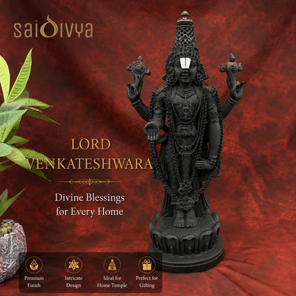 Lord Venkateshwara Resin Idol 17 Inch | Premium Balaji Murti | Sai Divya